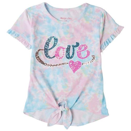 Colette Lilly Little Girls Tie Dye Sequin Love