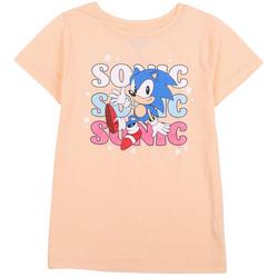 Big Girls Sonic Stacked Short Sleeve T-Shirt