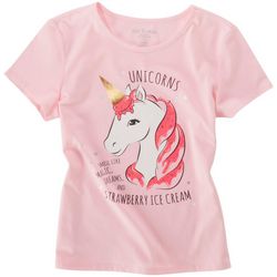 Dot & Zazz Little Girls Unicorn Ice Cream T-Shirt