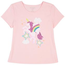 Dot & Zazz Big Girls Unicorn Sequin T-Shirt