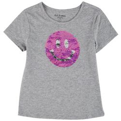 Dot & Zazz Little Girls Smiley Sequin T-Shirt