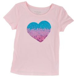 Dot & Zazz Little Girls Heart Sequin T-Shirt