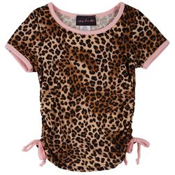 Kids Can't Miss Big Girls Leopard Print Side Tie Top