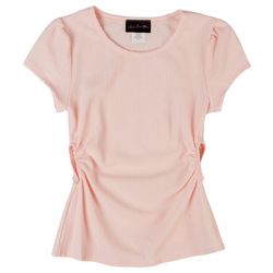 Kids Can't Miss Big Girls Solid Cut Out Short Sleeve Top
