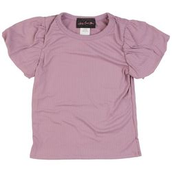 Kid's Can't Miss Little Girls Ribbed Short Sleeve Tee