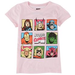 Marvel Big Girls Retro Comic Character Print T-Shirt