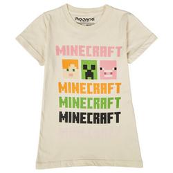 Big Girls Minecraft Logo Short Sleeve T-Shirt