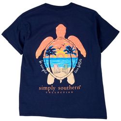 Simply Southern Big Girls Sea Turtle Sunset Beach T-Shirt