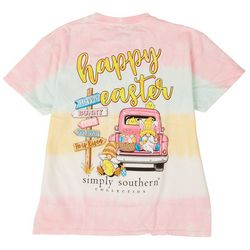 Simply Southern Big Girls Happy Easter Short Sleeve Top