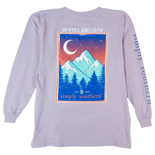 Big Girls Simply Southern Mountain Long Sleeve T-Shirt