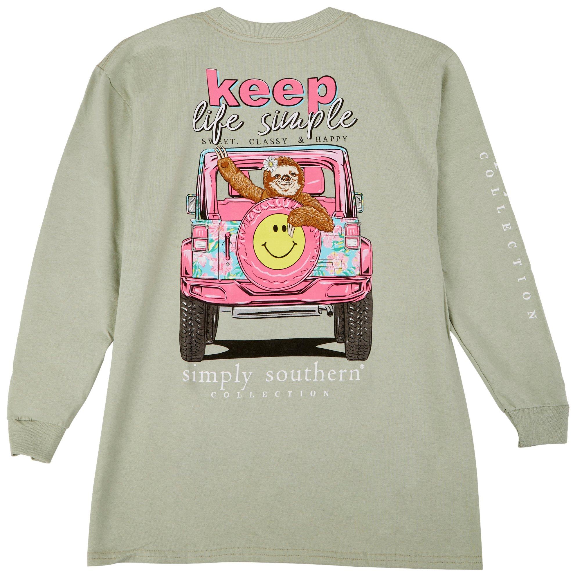 Simply Southern Big Girls Keep Life Simple Long Sleeve Tee