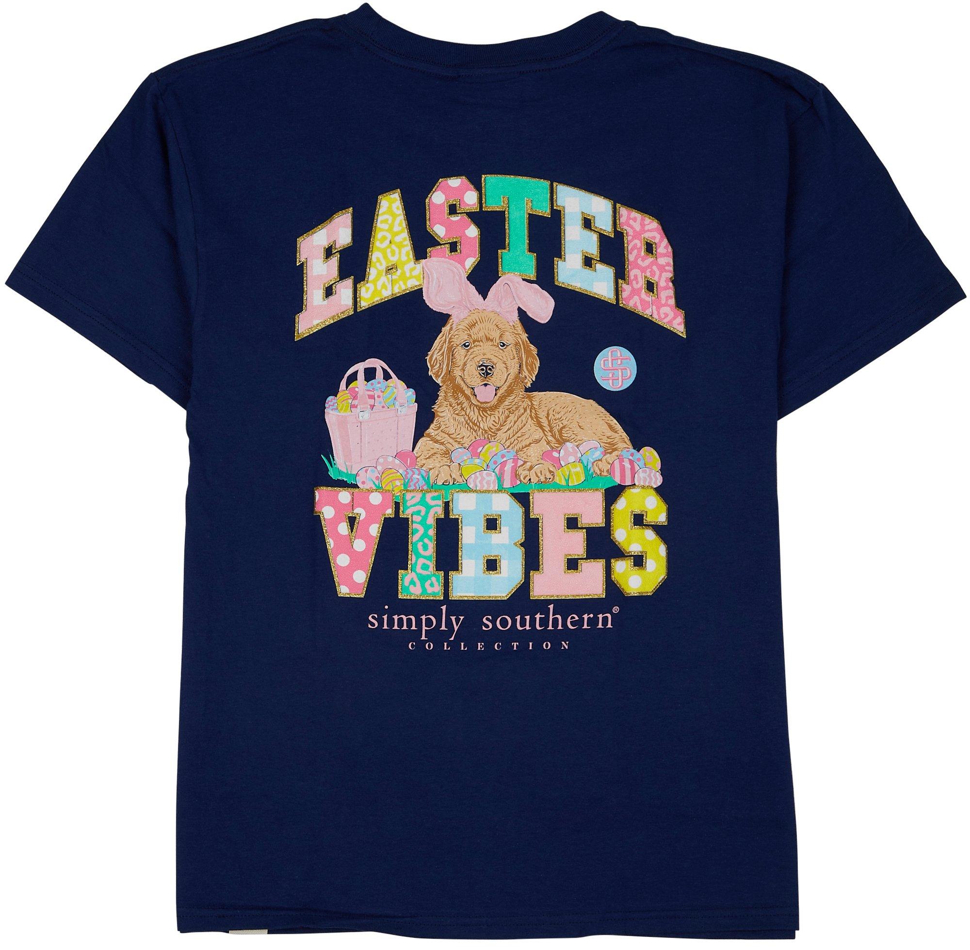 Simply Southern Big Girls Easter Vibes Short Sleeve Tee