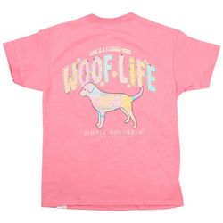 Simply Southern Big Girls Woof Life Short Sleeve Top