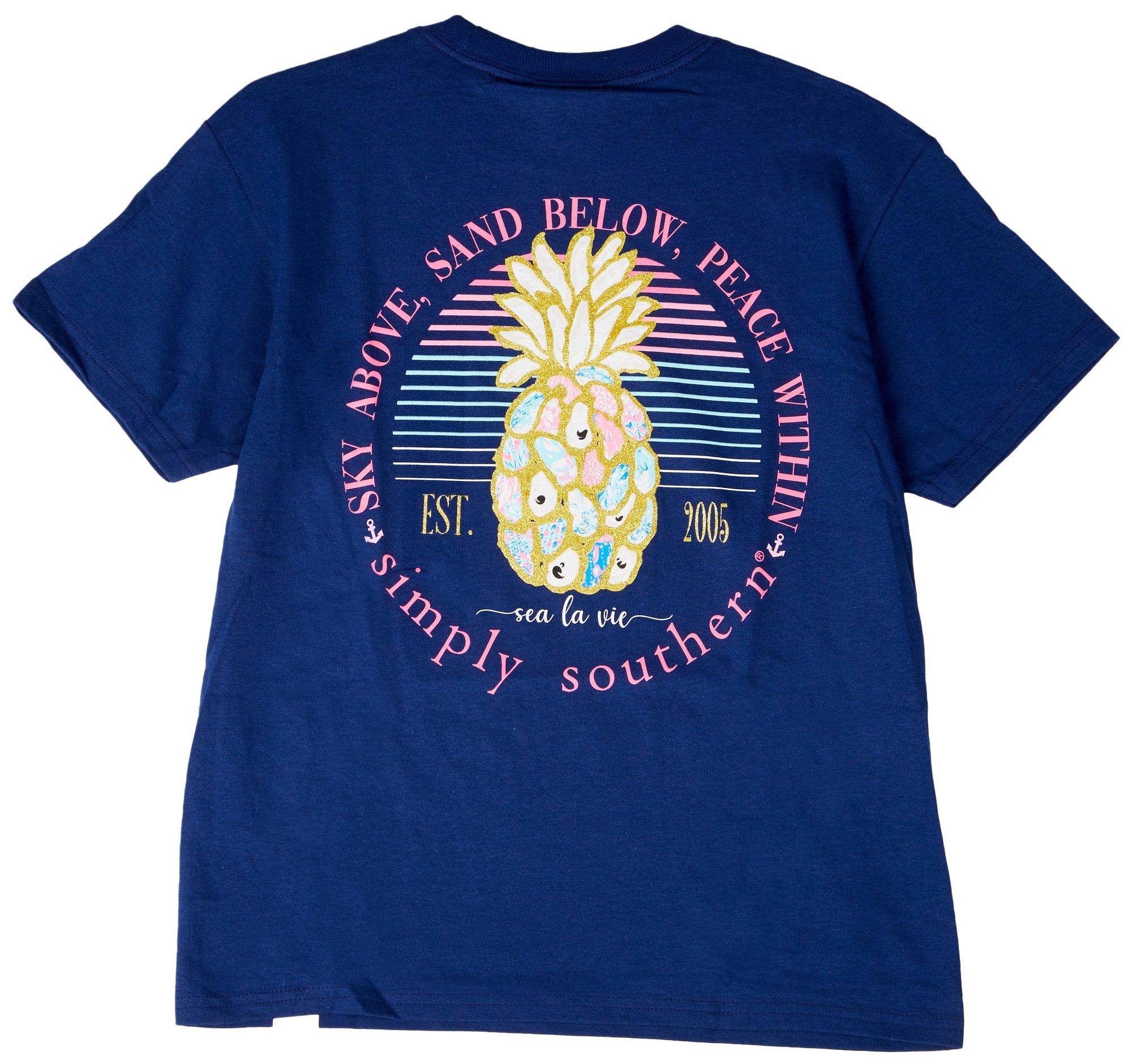 Simply Southern Big Girls Pineapple Sea La Vie T-Shirt