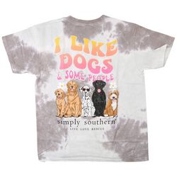 Simply Southern Big Girls Tie-Dye I Like Dogs T-Shirt