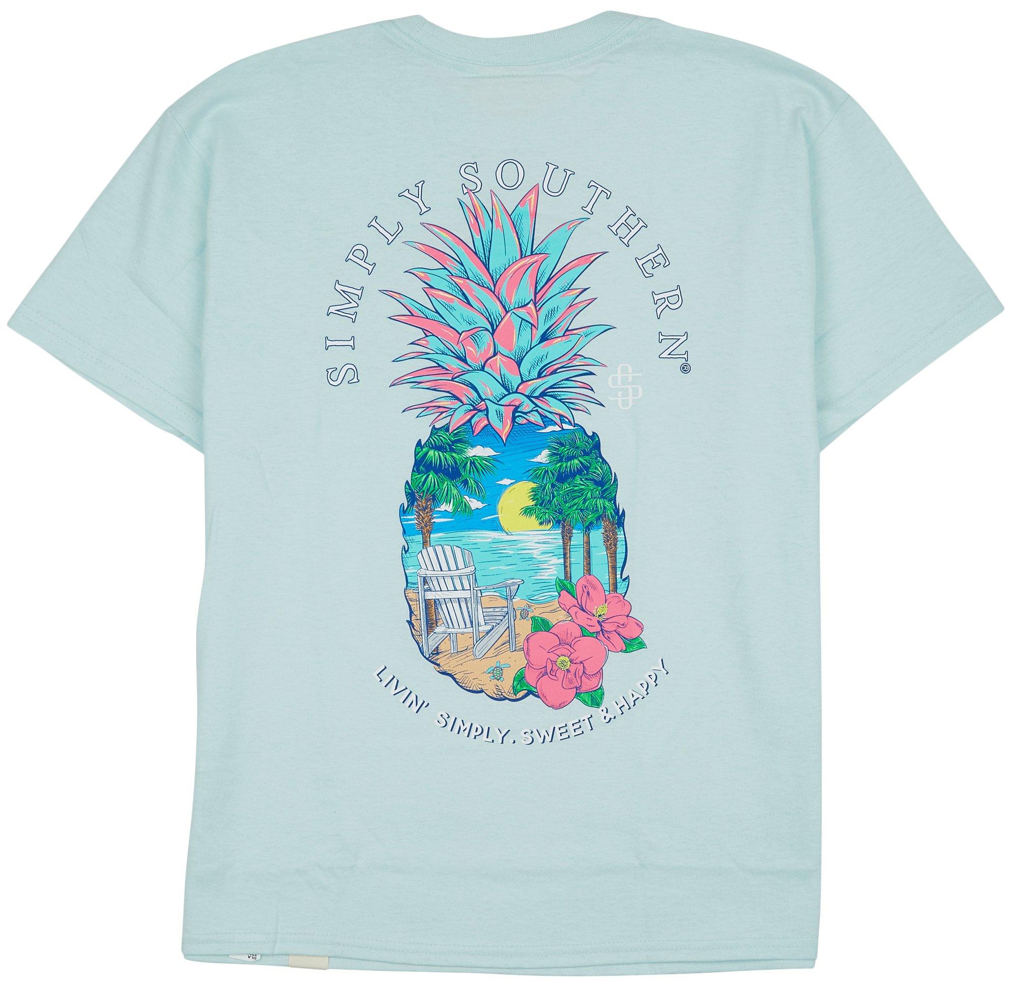 Big Girls Livin Simply Pineapple Beach T-Shirt