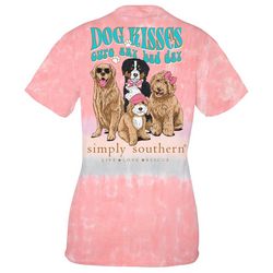 Simply Southern Big Girls Dog Kisses Tie Dye T-Shirt