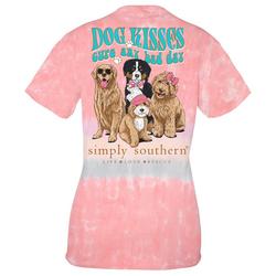 Big Girls Dog Kisses Tie Dye T-Shirt