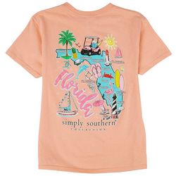 Simply Southern Big Girls Florida Map T-Shirt
