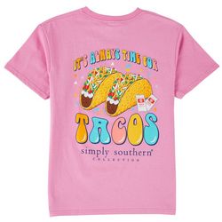 Simply Southern Big Girls Tacos Screen Short Sleeve T-Shirt