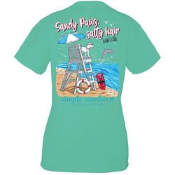 Big Girls Sandy Paws Salty Hair T-Shirt