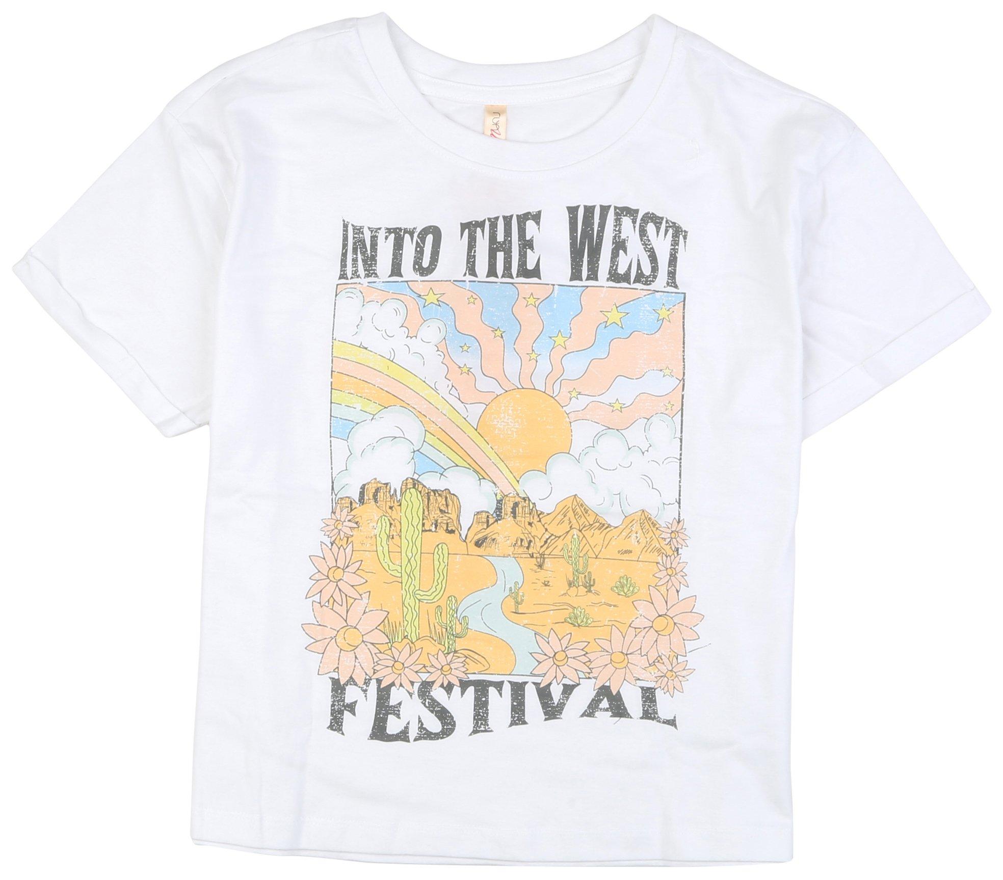 Big Girls West Into The West Festival Short Sleeve Top