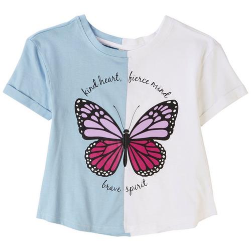 Runway Girl Big Girls Kind Heart Butterfly T-Shirt