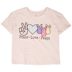 Runway Girl Big Girls Peace Love Peeps Screen T-shirt