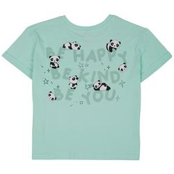 Big Girls Be Happy Panda Screen Front T-shirt