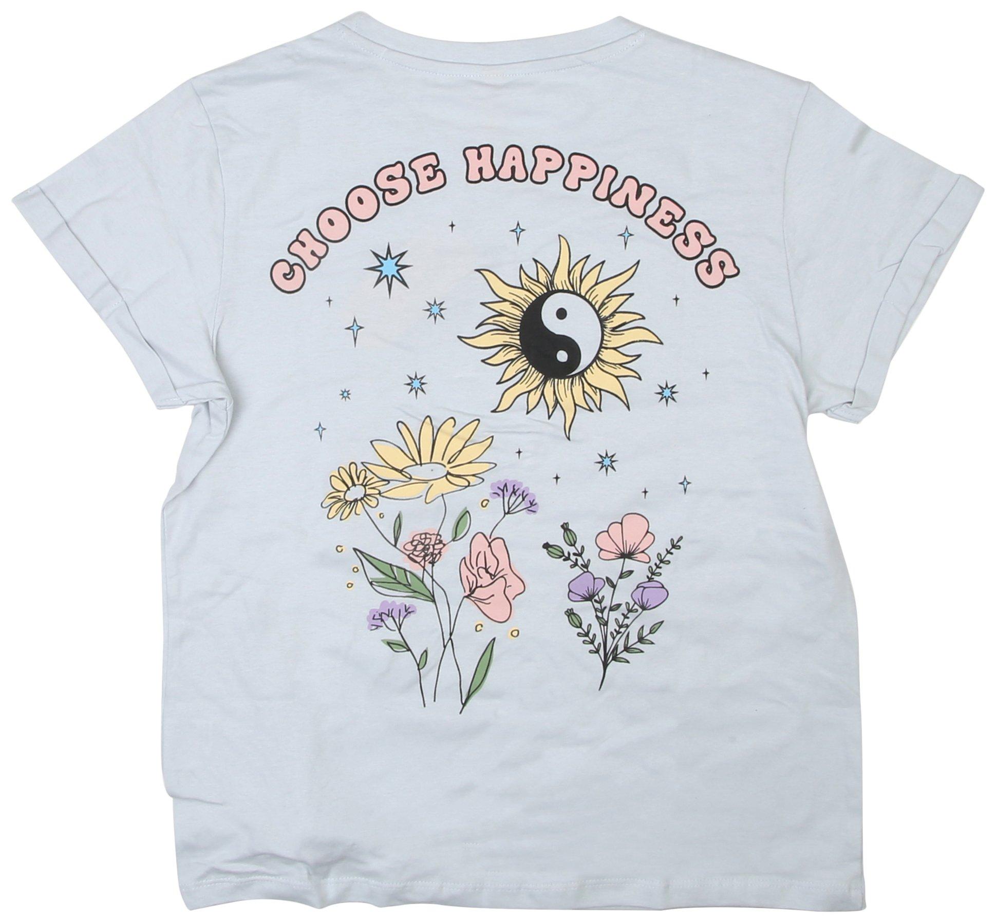 Little Girls Choose Happiness Short Sleeve Top
