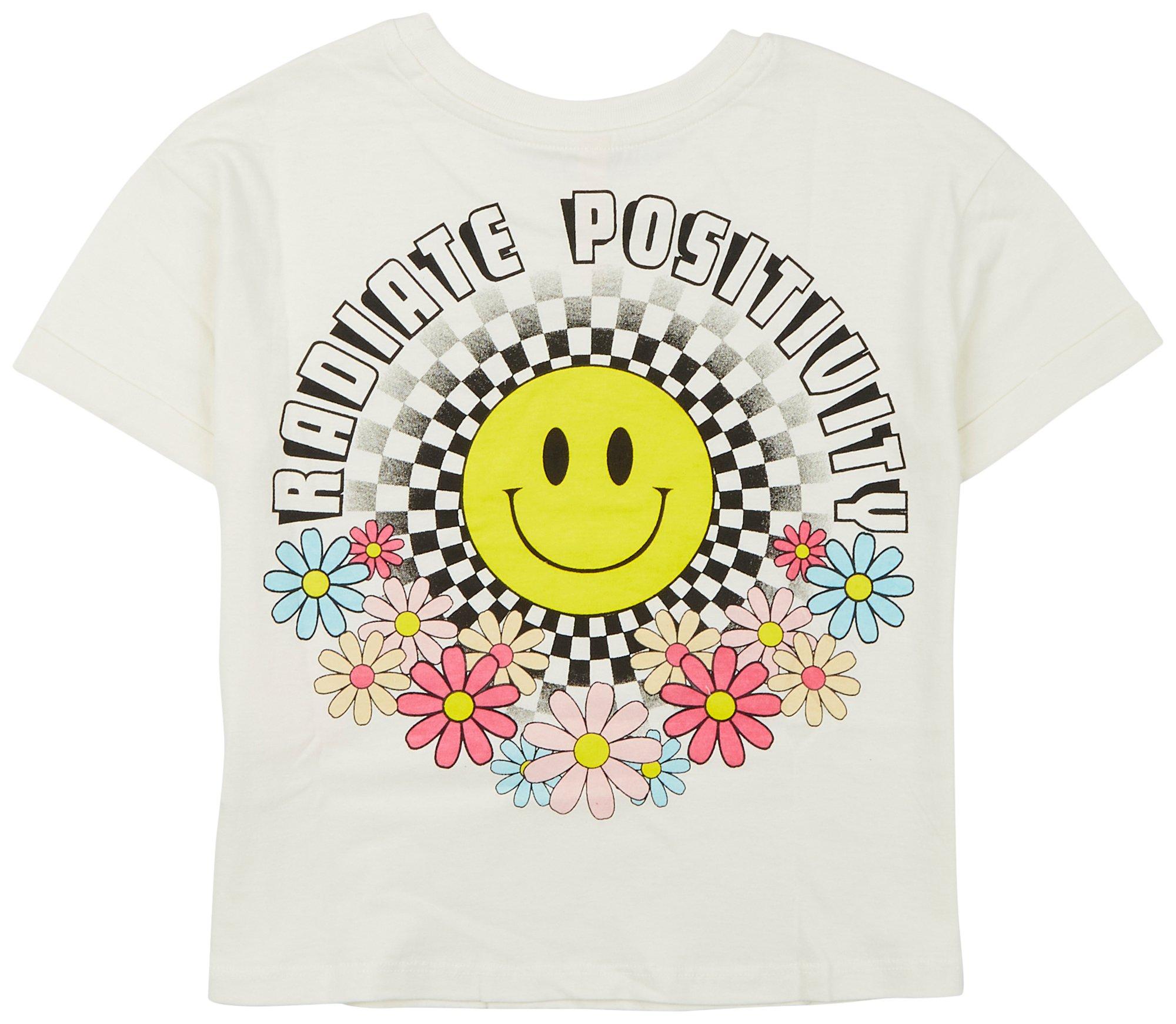 Little Girl Radiate Positivity One Pocket T-shirt