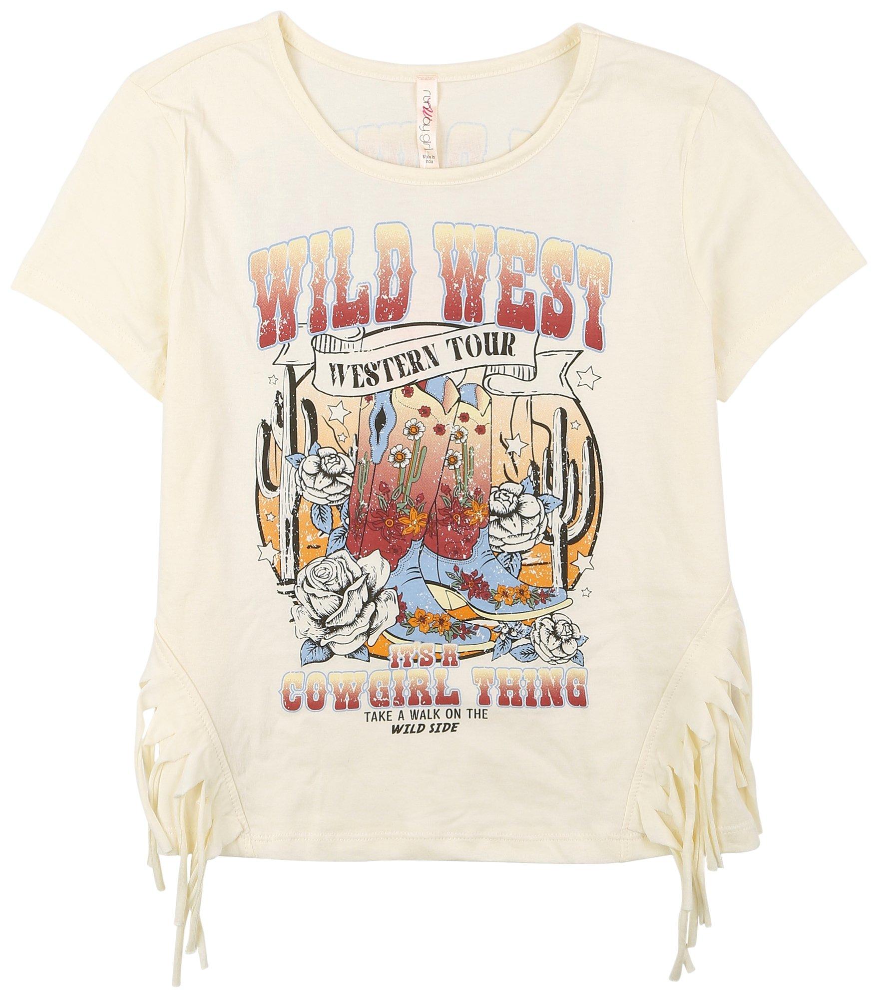 Big Girls Wild West Fringe Short Sleeve T-shirt