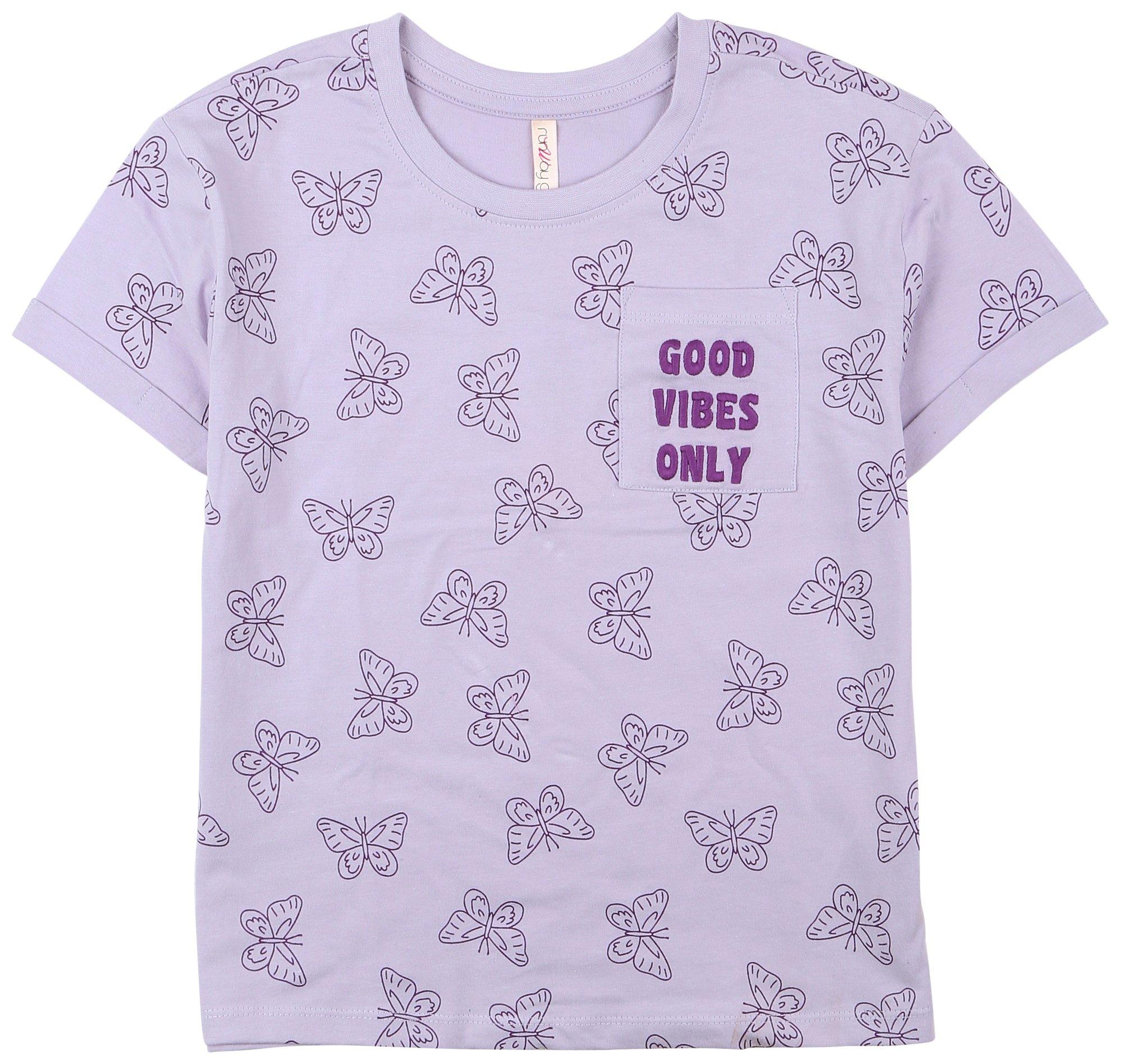 Big Girls All Over Butterfly Short Sleeve Top