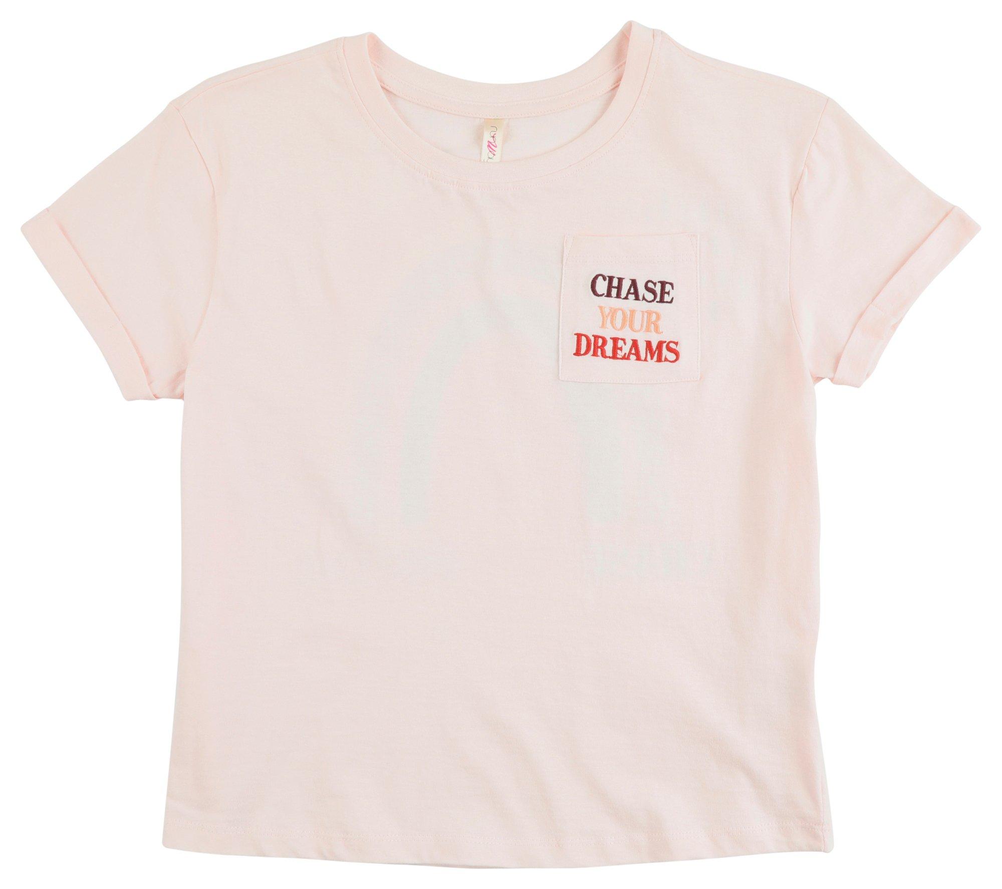 Runway Girl Big Girls Chase Your Dreams One Pocket T-shirt