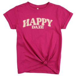 Runway Girl Little Girls Happy Daze Screen Front T-shirt