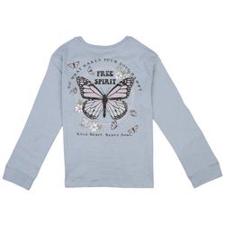 Big Girls Free Spirit Butterfly Long Sleeve T-Shirt