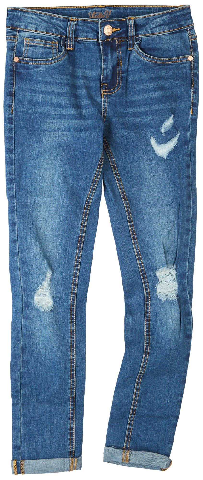 Vigoss Big Girls Destructed Skinny Denim Jeans