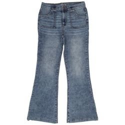 Big Girls Patch Pocket Boot Cut Jeans