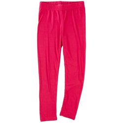 Freestyle Little Girls Solid Pink Leggings