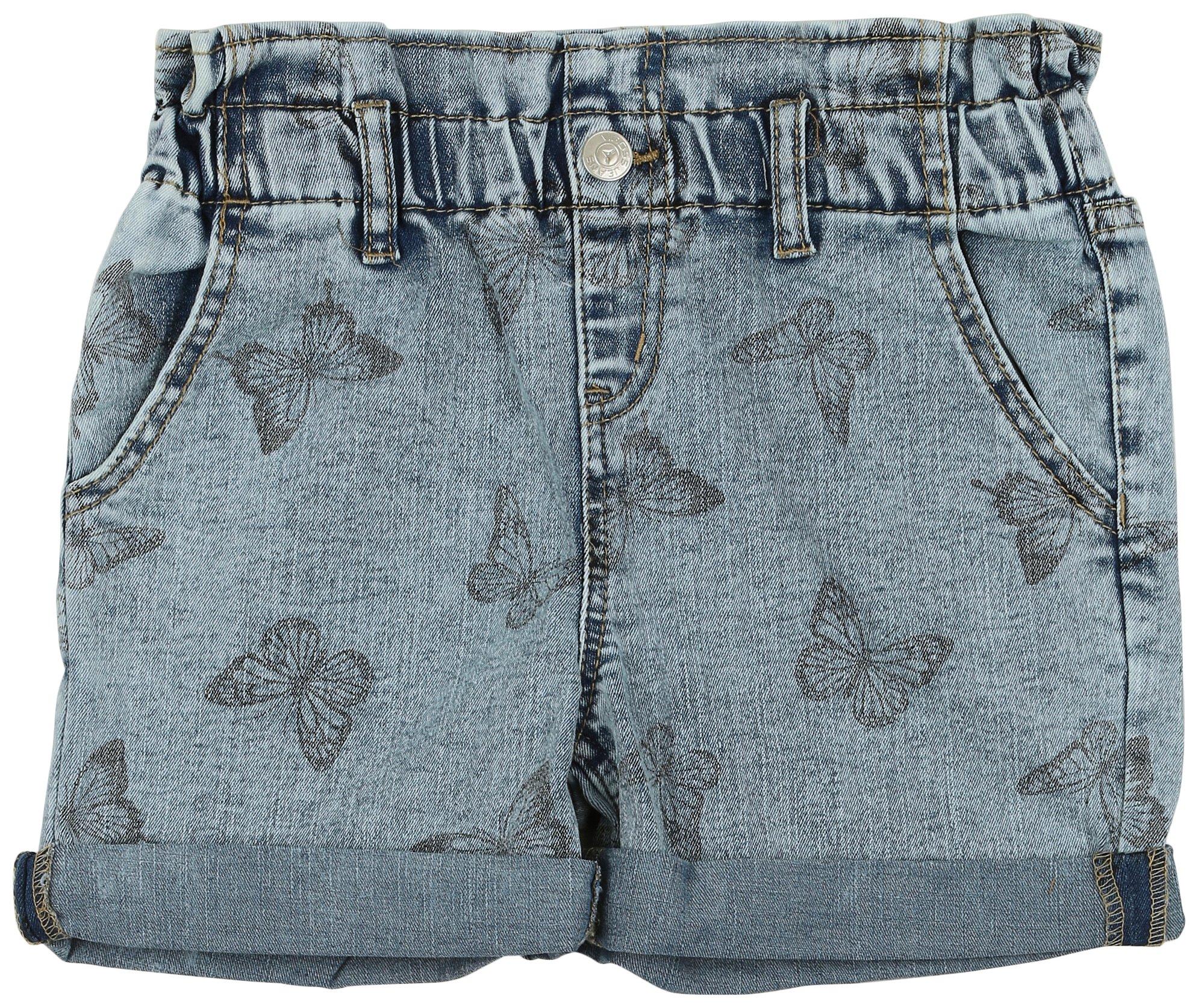 Big Girls Paperbag Butterfly Shorts