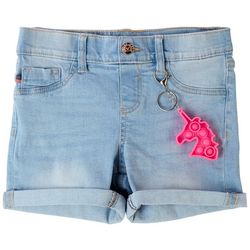 Vigoss Big Girls Denim Shorts & Unicorn Bubble Pop Keychain