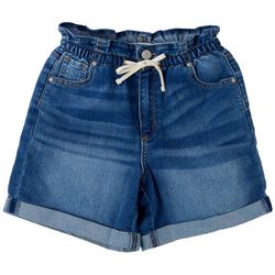 Jordache Big Girls High Rise Paperbag Denim Shorts