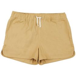 Little Girls Solid Cotton Twill Shorts