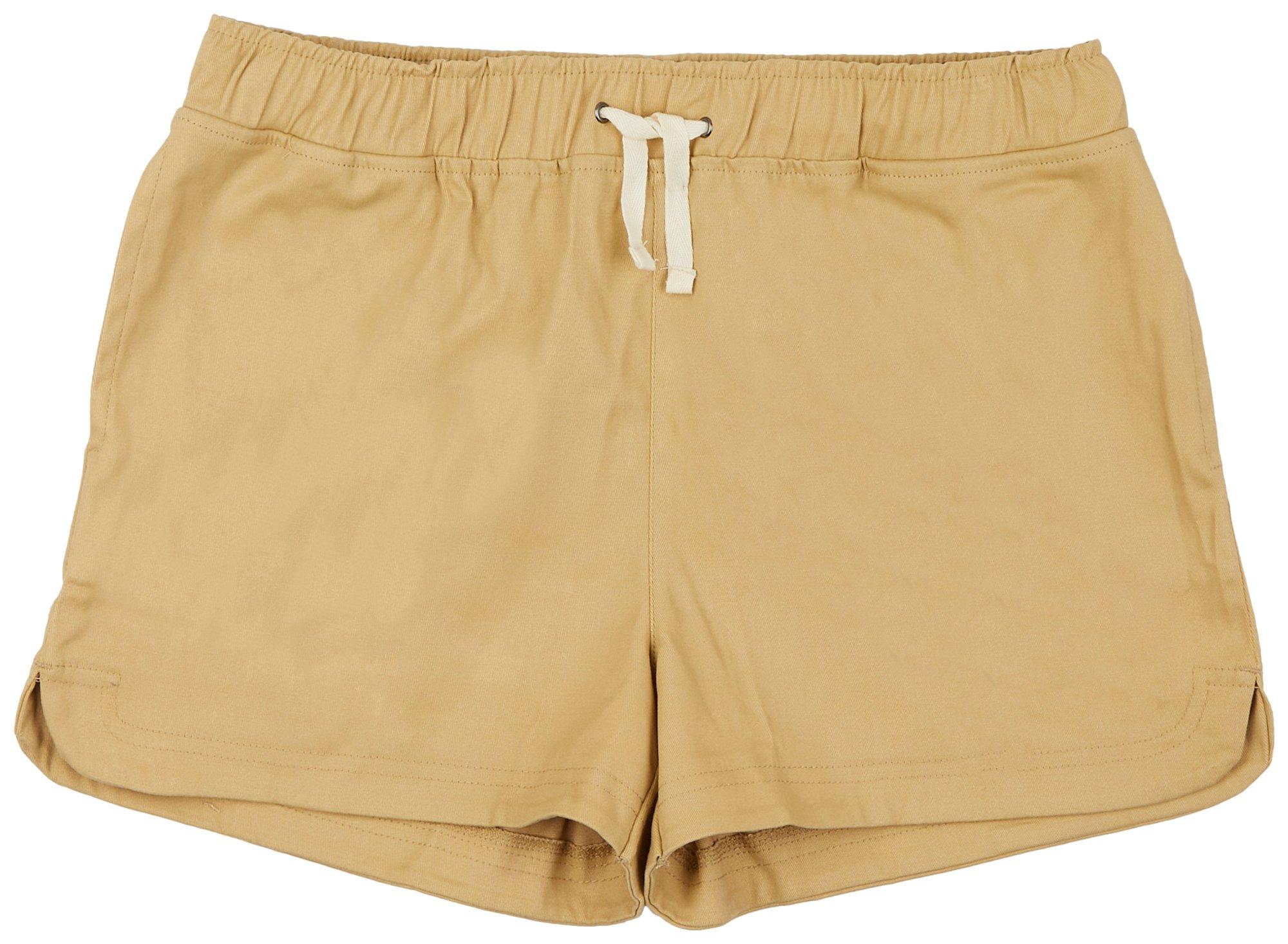 Little Girls Solid Cotton Twill Shorts