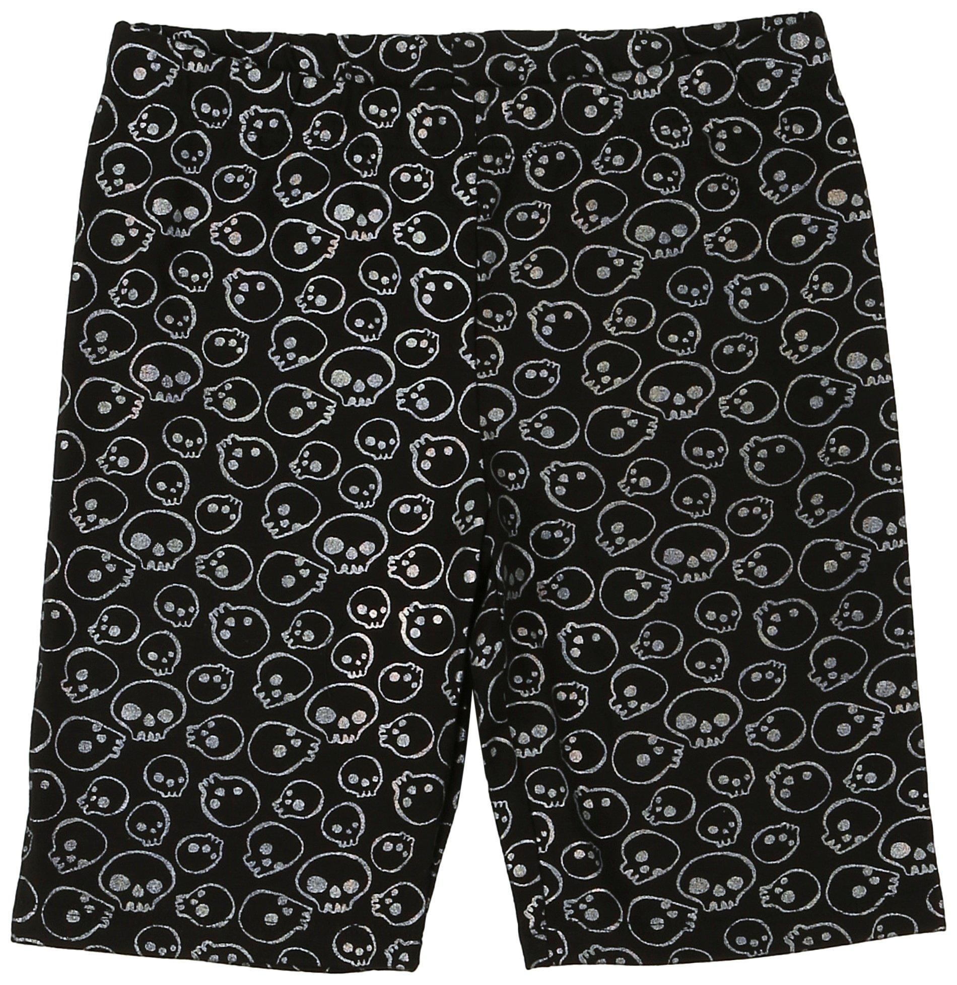 Big Girls Halloween Skull  Bike Shorts