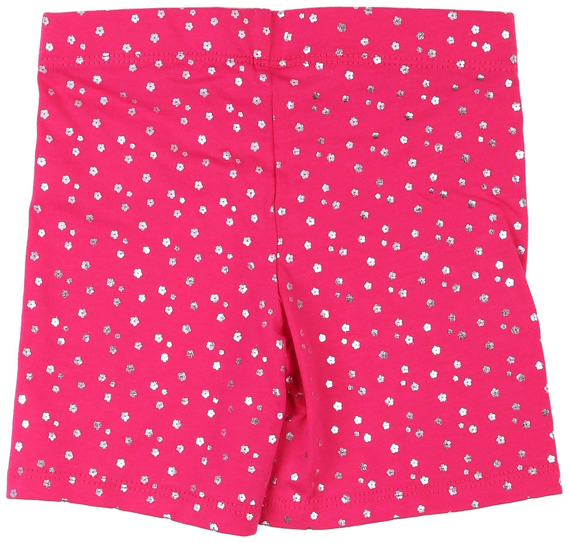 Dot & Zazz Little Girls Sparkle Floral Shorts