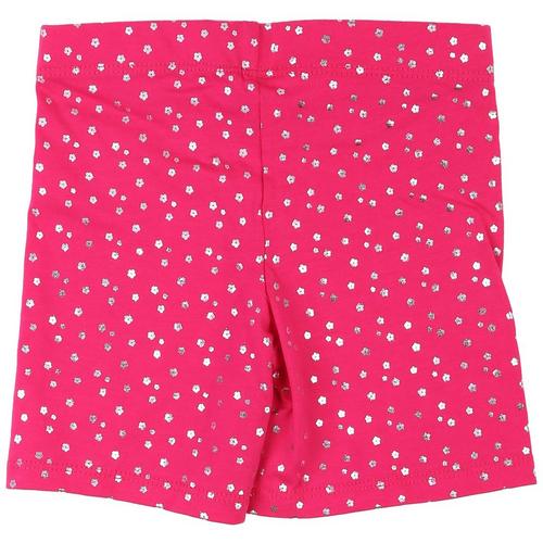 Dot & Zazz Little Girls Sparkle Floral Shorts