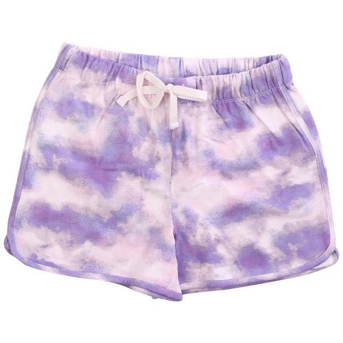 DOT & ZAZZ Big Girls Purple Fleece Shorts
