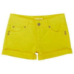 GOGO STAR Big Girls 1 Button Yellow Twill Shorts