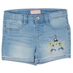 Squeeze Little Girls Embellished Unicorn Denim Shorts